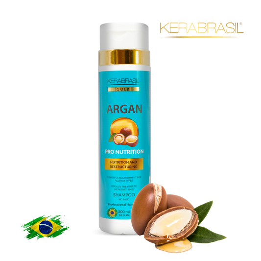 KERABRASIL Argan Oil Nourishing Shampoo - 300ml - Revitalizing Hair Care