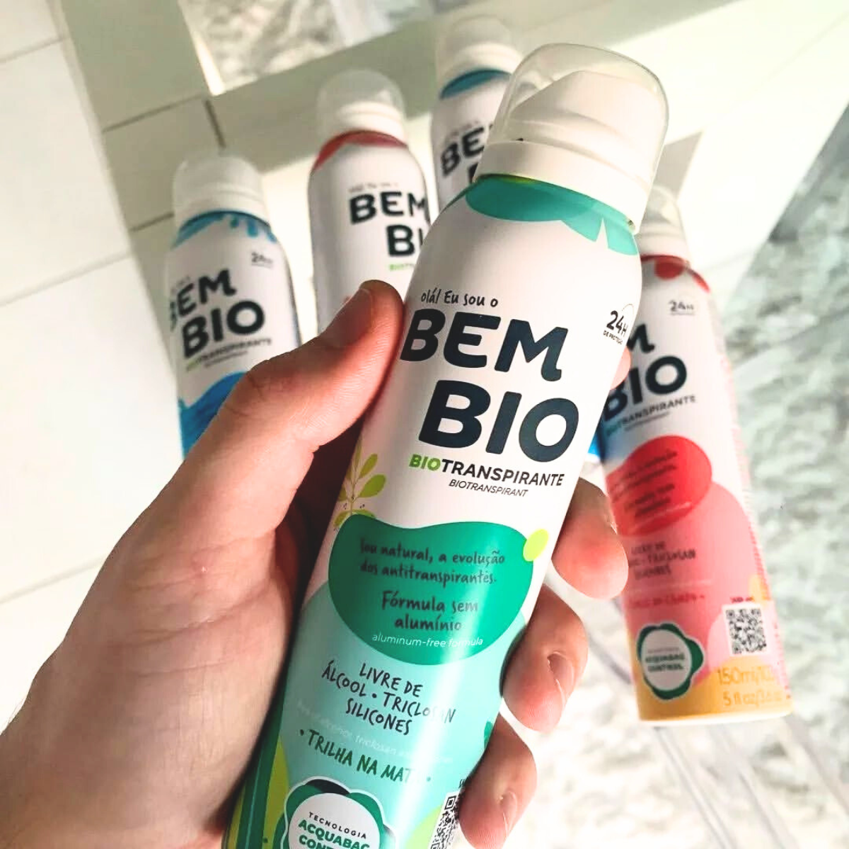 Bem Bio Biotranspirant Deodorant Bundle – Complete Set of 5 – Natural, Aluminum-Free, Vegan, 24-Hour Protection – 150ml (5.07 fl oz) Each