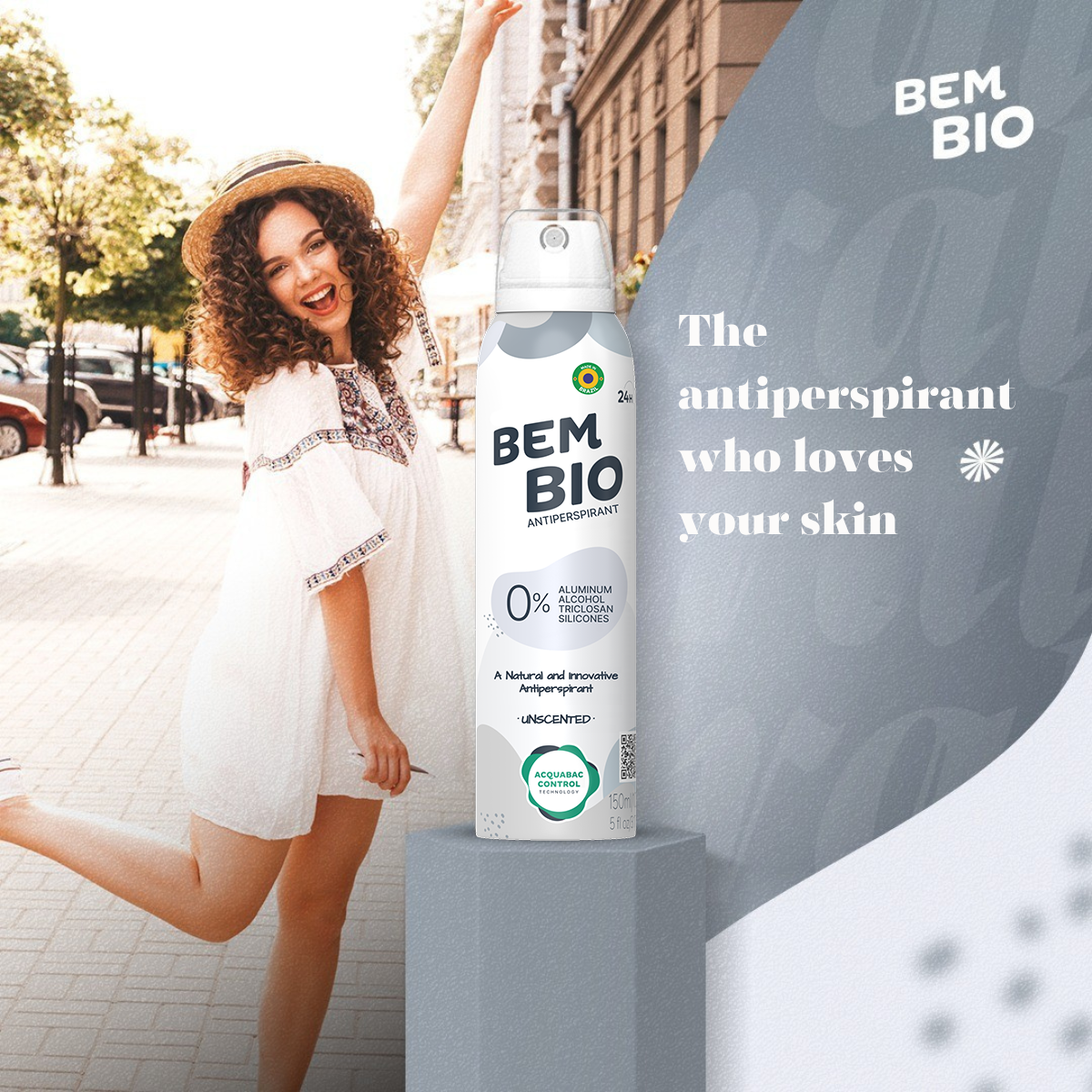 Bem Bio Biotranspirant Deodorant Bundle – Complete Set of 5 – Natural, Aluminum-Free, Vegan, 24-Hour Protection – 150ml (5.07 fl oz) Each