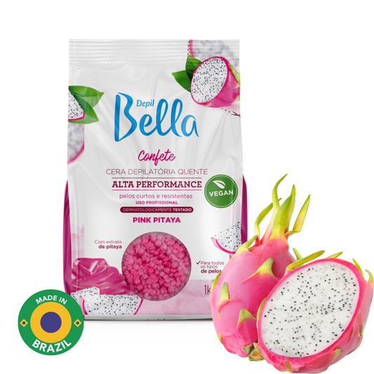 Depil Bella Pink Pitaya Confetti Hard Wax Beads - High-Performance Hair Removal | Vegan 2.2 lbs