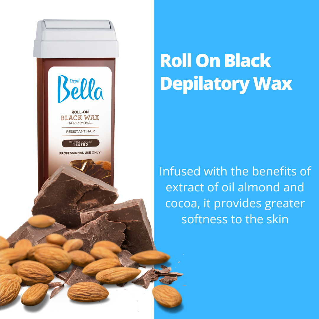Depil Bella Roll-On Black Wax Cartridges 3.52oz (6 Pack + Add)
