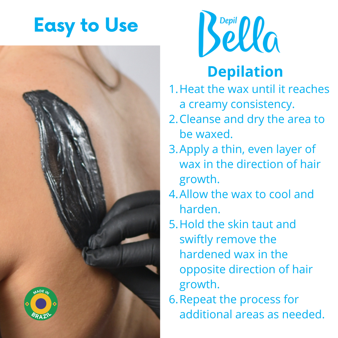 Depil Bella Black Elastic Confetti Hard Wax Beads – Professional-Grade, Low Melt Formula for Coarse Hair, 2.2 lbs (10 UNITS)-HARDWAX-DEPILBELLA