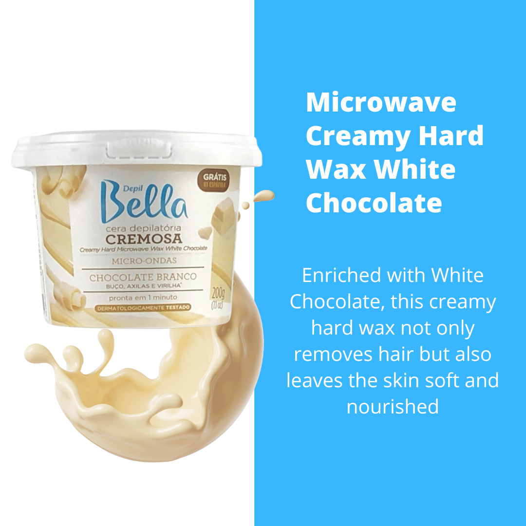 Depil Bella Creamy Hard Microwave Wax White Chocolate 200 gr-HARDWAX-DEPILBELLA