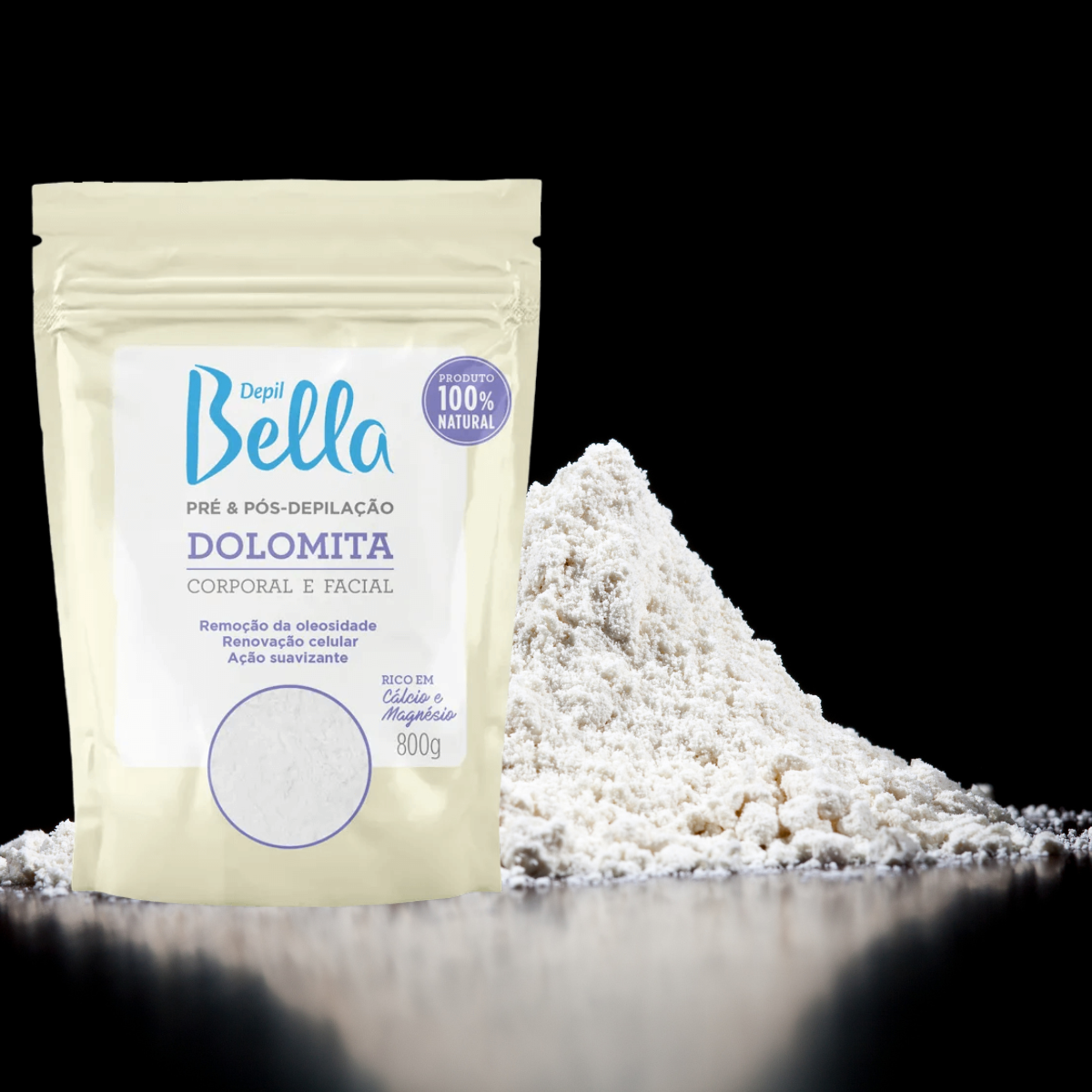 Depil Bella Dolomite Powder for Pre and Post Waxing, Body and Facial - 800G-PRE-WAX-DEPILBELLA