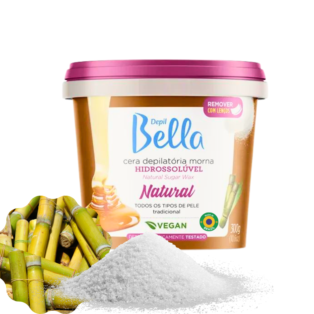 Depil Bella Full Body Sugar Wax, Natural Hair Remover, Easy, Gentle & Effective (2.87 LBS - 10.6oz)-SUGAR WAX-DEPILBELLA