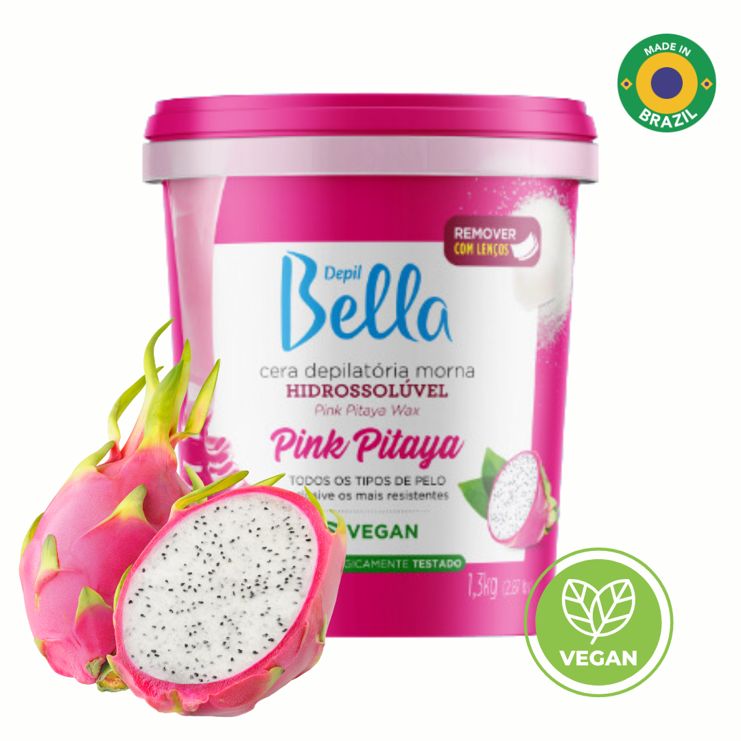 Depil Bella Full Body Sugar Wax Pink Pitaya, Hair Remover, Vegan - (2.87 LBS)-SUGAR WAX-DEPILBELLA