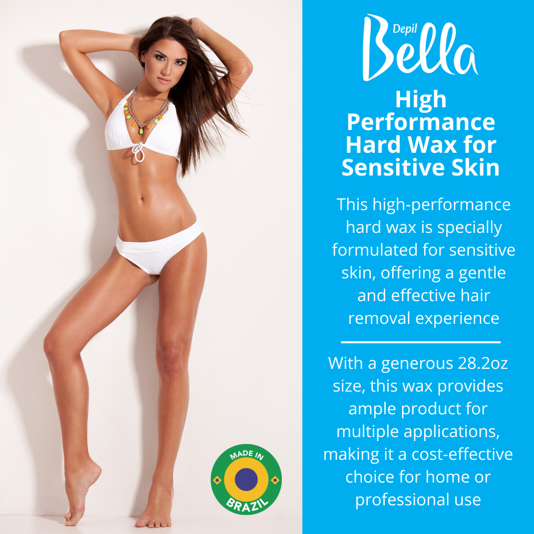 Depil Bella High Performance Hard Wax with Honey and Propolis, 28.2 Oz (12 Units Offer)-HARDWAX-DEPILBELLA