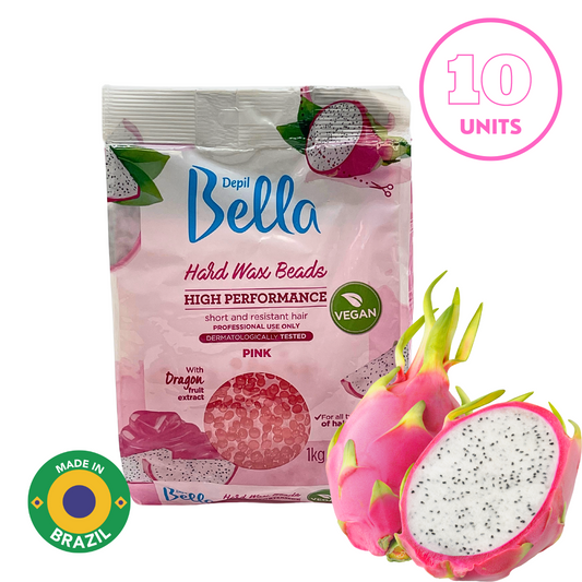 Depil Bella Pink Pitaya Confetti Hard Wax Beads- High-Performance Hair Removal, Vegan 2.2 lbs (10 Units Offer)-HARDWAX-DEPILBELLA