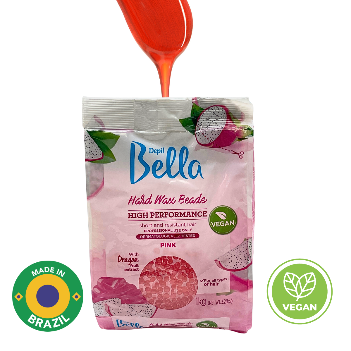 Depil Bella Pink Pitaya Confetti Hard Wax Beads - High-Performance Hair Removal | Vegan 2.2 lbs-HARDWAX-DEPILBELLA