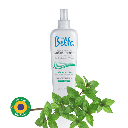 Depil Bella Pre-Waxing Astringent Lotion, Mint Extract, 500ml - Prepares Skin for Smooth Waxing-LOTIONS-DEPILBELLA