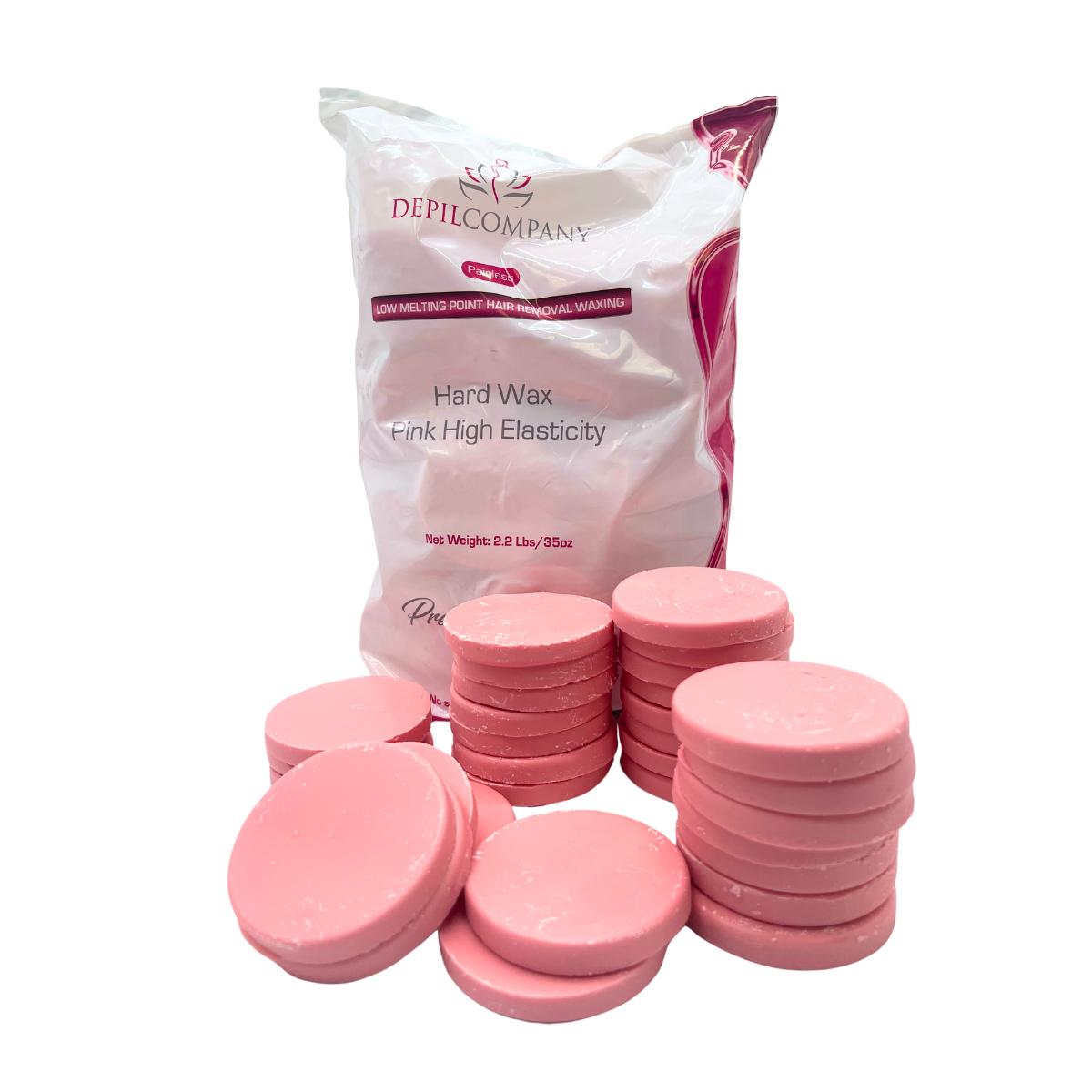 Depilcompany Hard Wax Pink – Professional High-Yield Hard Wax with Special Active Ingredients – 2.2 lbs. (10 UND)-HARDWAX-Depilcompany