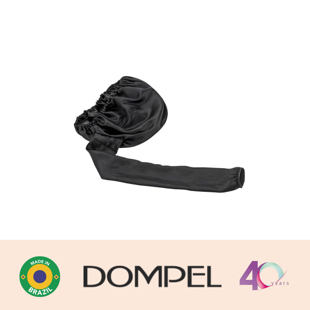 Dompel Black Satin Diffuser Cap | Enhance Hair Drying, Reduce Frizz, Protect Hair Elastic Band and Rubber Element for a Secure Fit (SIZE S)-HAIR STYLIST-DOMPEL