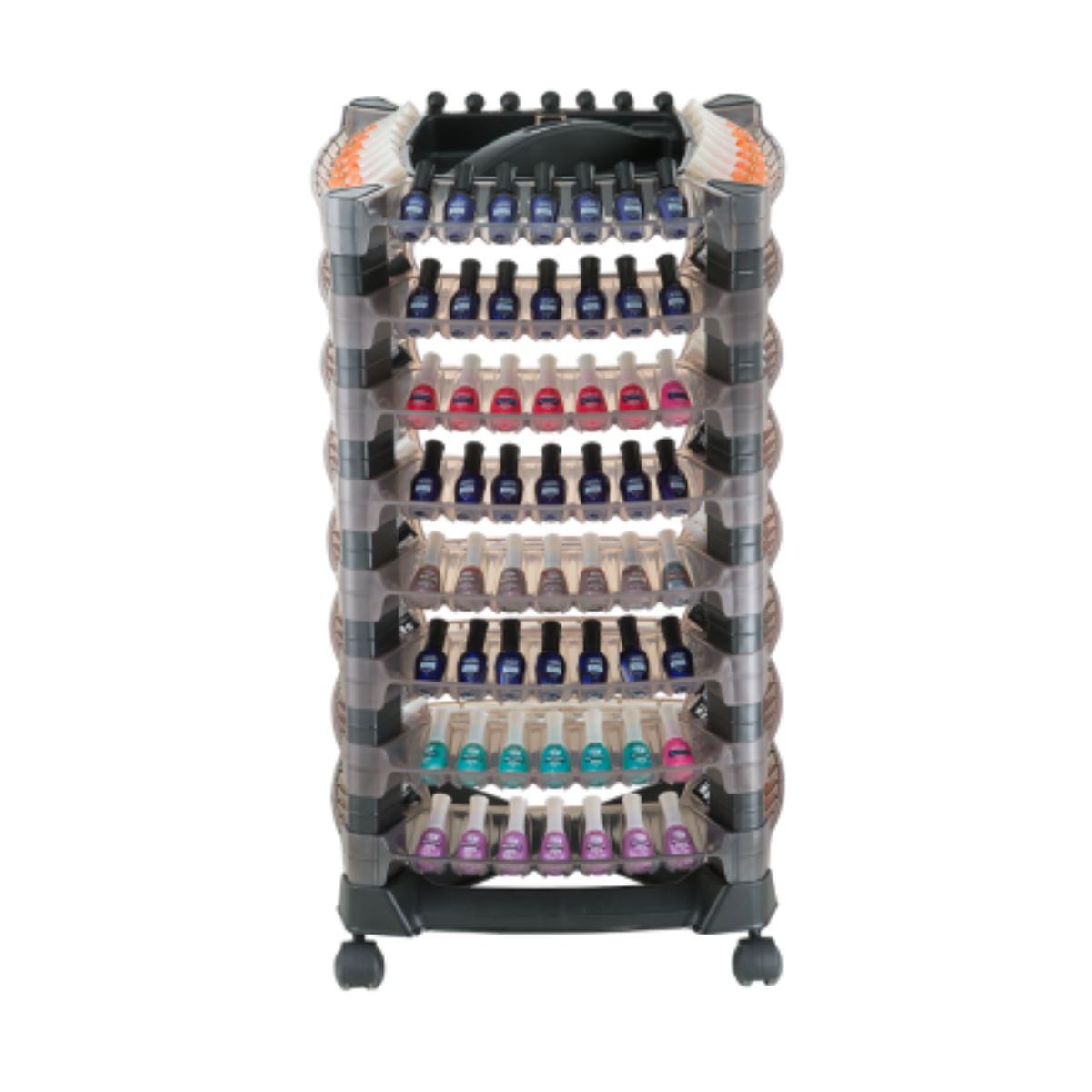 Dompel Manicure Trolley Lotus - 8 Shelves, Holds 224 Nail Polishes - Model 5017 - Organized & Efficient Storage-NAILS ACCESSORIES-DOMPEL