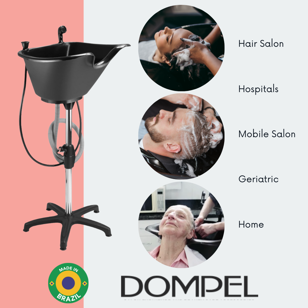 Dompel Portable Wash Unit with Drain Hose and Faucet Model 1890-HAIR STYLIST-DOMPEL