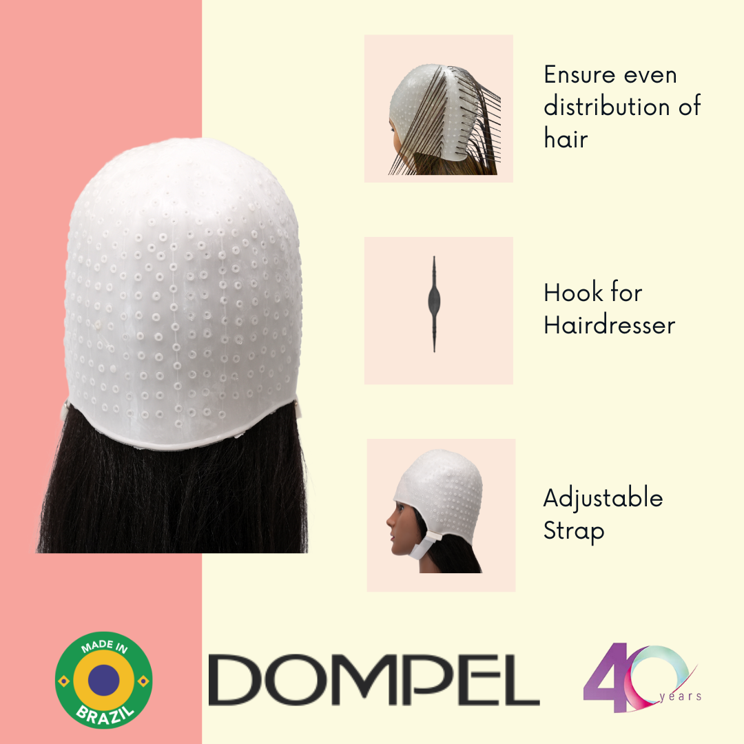 Dompel Silicone Highlight Hair Cap with Needle | Model 233 CA (2 PCS)-HAIR STYLIST-DOMPEL