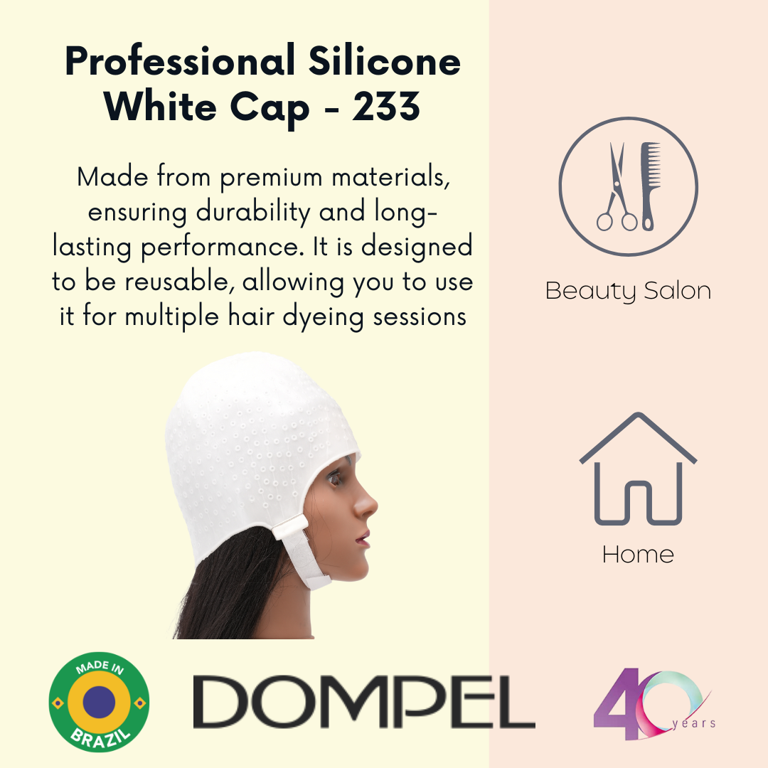 Dompel Silicone Highlight Hair Cap with Needle | Model 233 CA (2 PCS)-HAIR STYLIST-DOMPEL