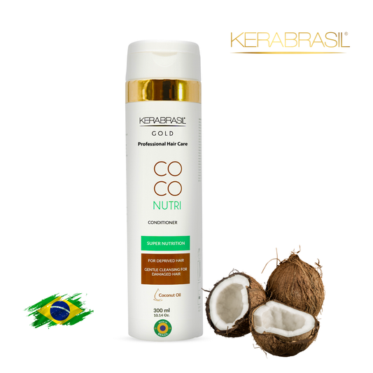 KERABRASIL Coconut Rich Conditioner - 300ml - Smooth & Shine Hair Therapy-KERABRASIL