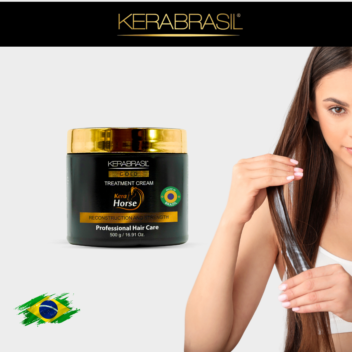 KERABRASIL Kerahorse Hair Treatment 500g - Biotin & Keratin Enriched-KERABRASIL