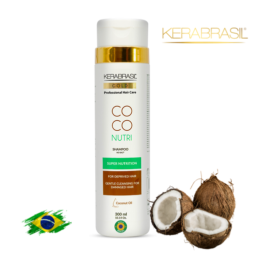 KERABRASIL Coconut Moisture Shampoo - 300ml - Tropical Hydration for Hair