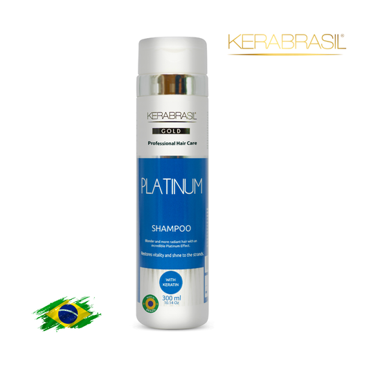 KERABRASIL Platinum Blonde Enhancing Shampoo 300ml - Keratin Rich Formula