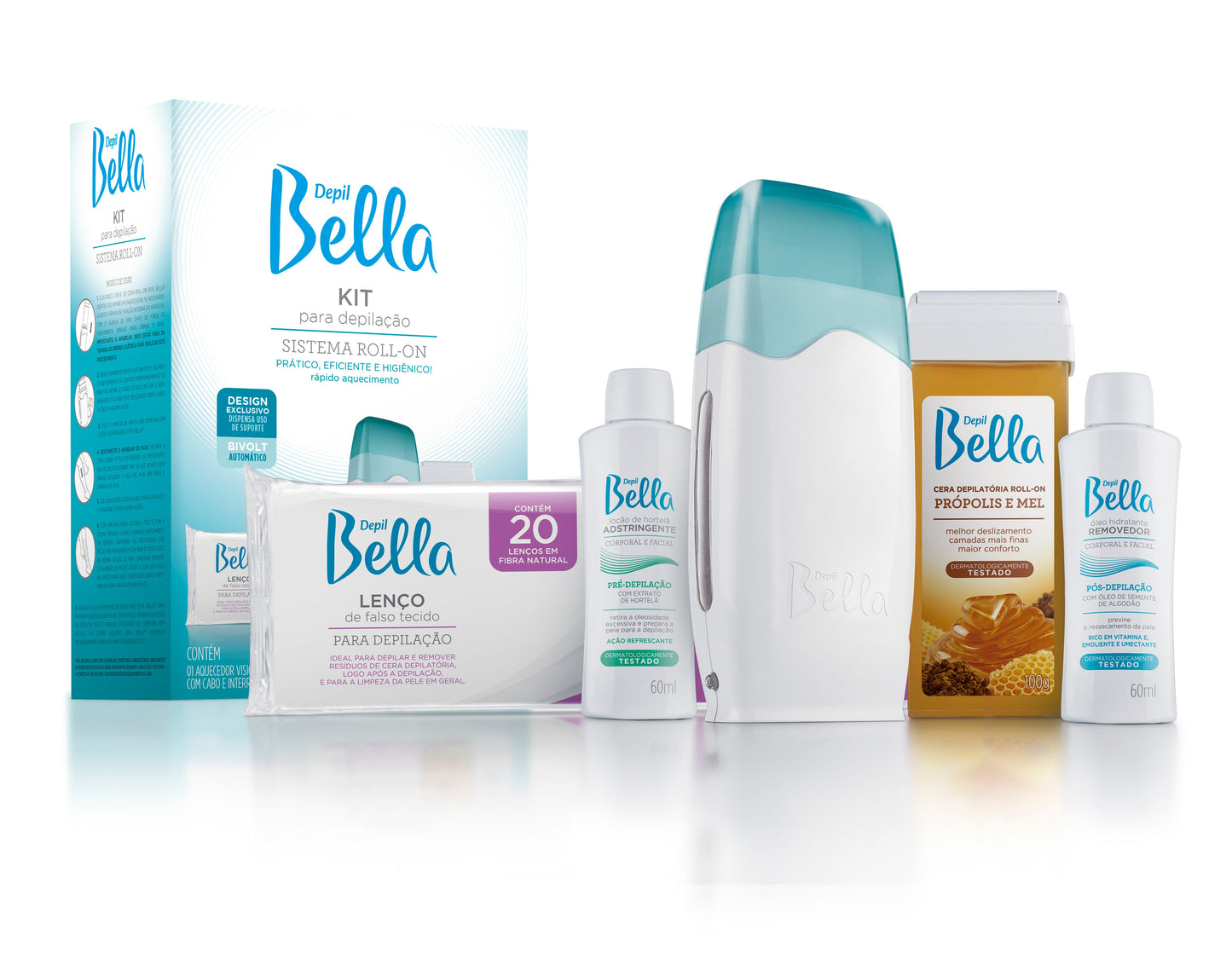 Kit Depil Bella Hair Removal Waxing - With Warmer (3 Units Offer)-ACCESSORIES-DEPILBELLA