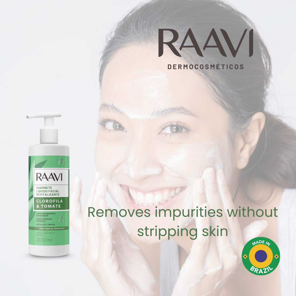 RAAVI Chlorophyll & Tomato Revitalizing Liquid Soap - 200ml-raavicosmetics