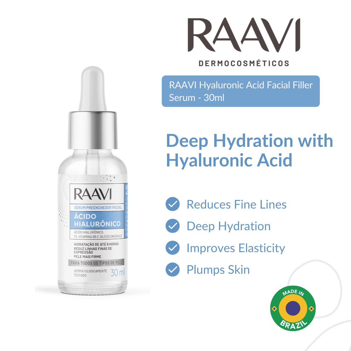 RAAVI Hyaluronic Acid Facial Filler Serum - 30ml-raavicosmetics