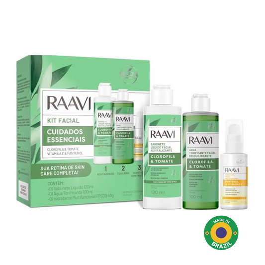 RAAVI Essential Care Facial Kit – Limpieza, Hidratación y Protección SPF30-raavicosmetics