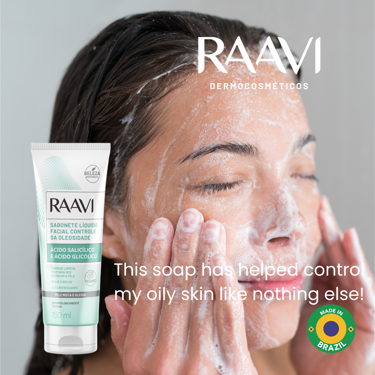 RAAVI Oil Control Facial Liquid Soap - 150ml-raavicosmetics