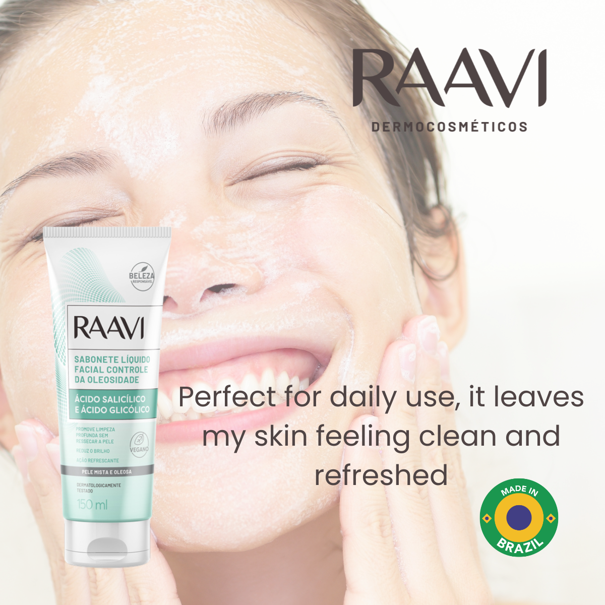 RAAVI Oil Control Facial Liquid Soap - 150ml-raavicosmetics