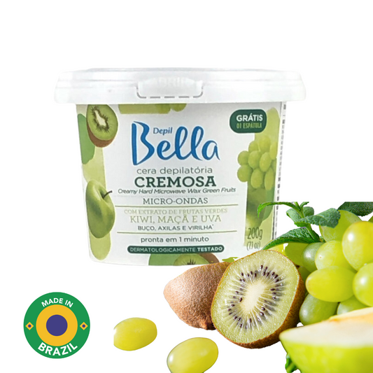 Depil Bella Creamy Hard Wax Microwave Green Fruits Wax 200g