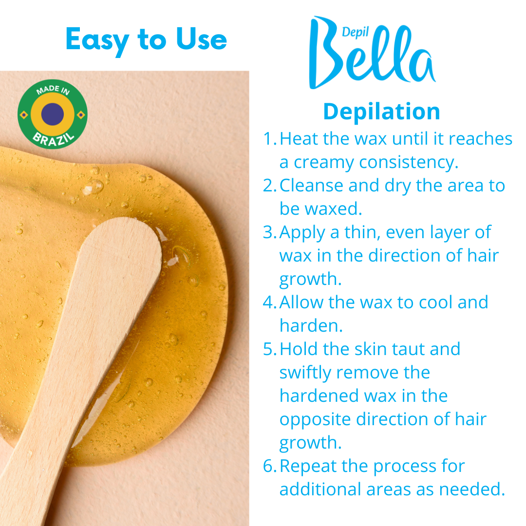 Depil Bella Honey Wax Application Guide - Easy to Use for Hair Removal