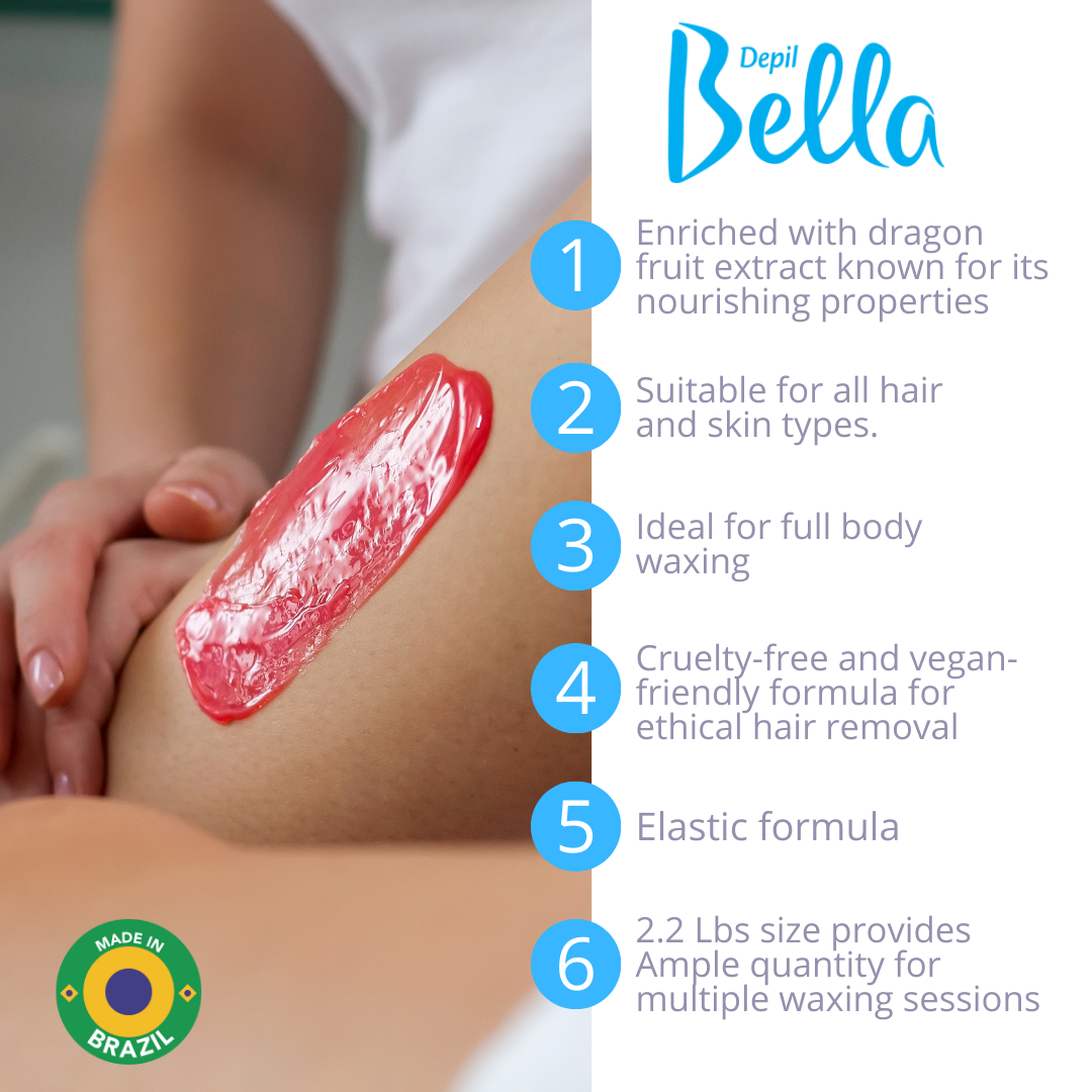 Depil Bella Pink Pitaya Wax Beads Benefits - Enriched with Dragon Fruit Extract