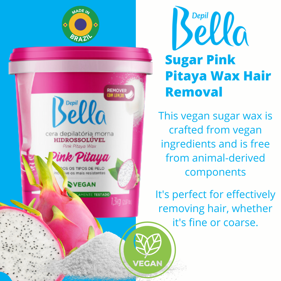 Depil Bella Pink Pitaya Sugar Wax for hair removal, vegan