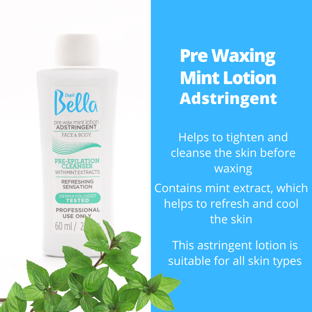 Pre Waxing Astringent Lotion with Mint Extract by Depil Bella