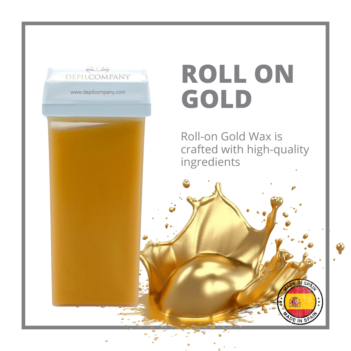 Depilcompany Roll-on Gold wax crafted with high-quality ingredients, 6 units
