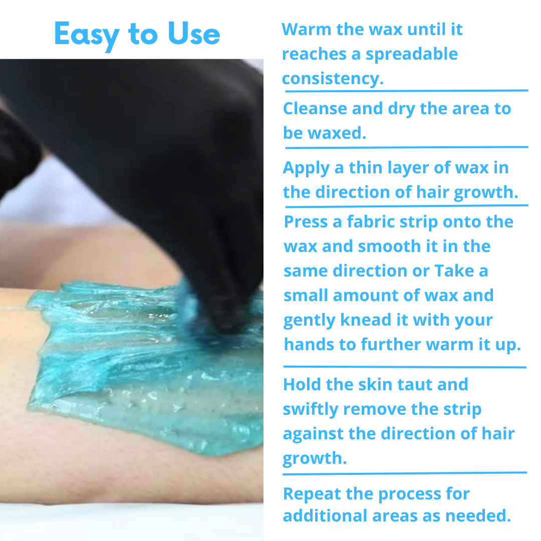 Easy to use instructions for sugar wax application