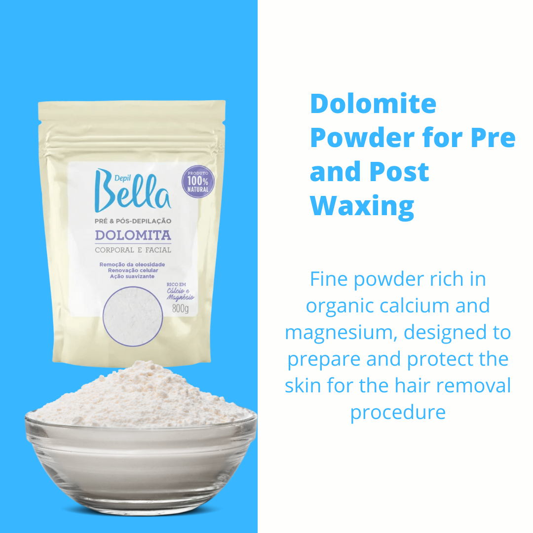Dolomite powder for pre and post waxing by Depil Bella