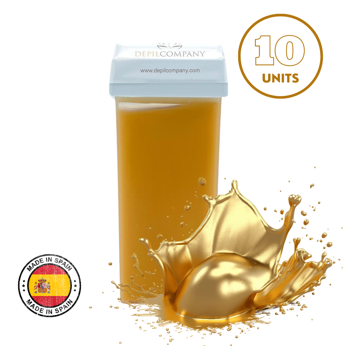 Gold roll-on wax for hair removal 10 units
