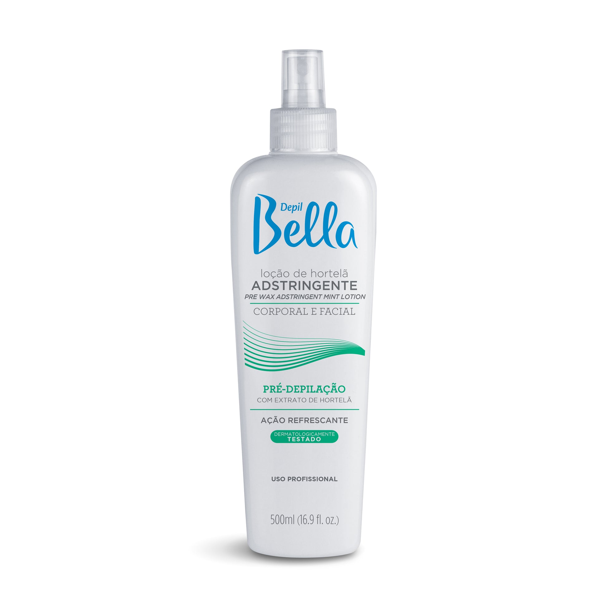 Depil Bella Pre Waxing Lotion Astringente pour la Peau à l'Extrait de  Menthe 500ml (6 Unités)